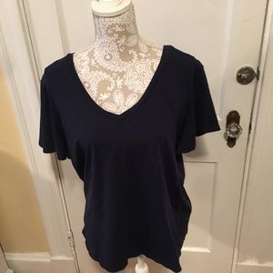 Navy Tee Shirt with tie back from Eloquii